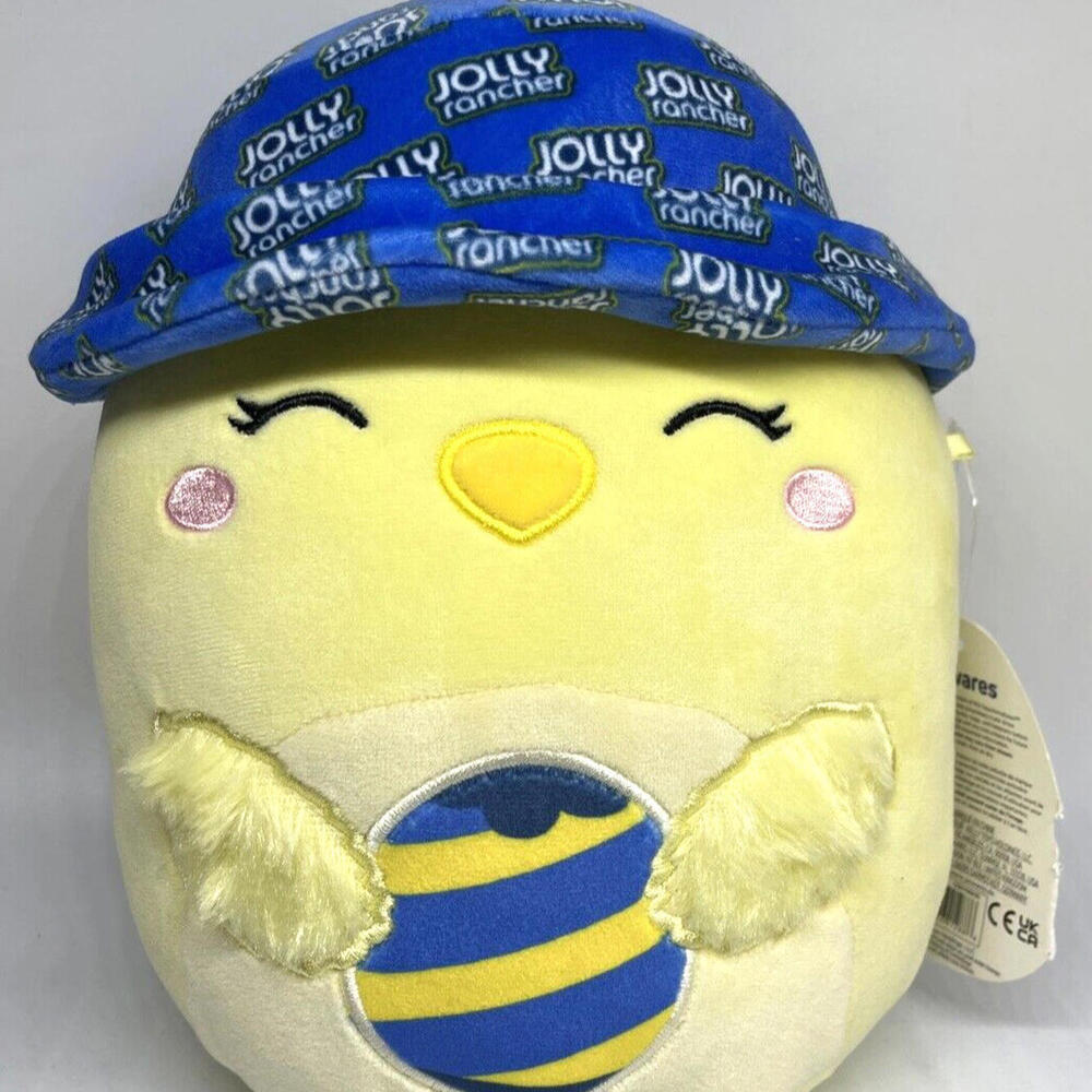 Squishmallow CHUCK the Chick JOLLY RANCHER 8" Plush Bucket Hat 2024 Easter - Picture 1 of 7